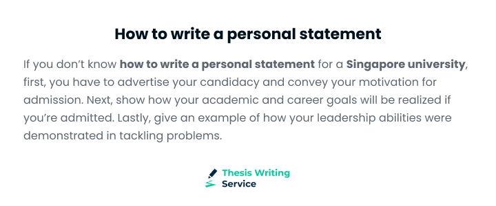 how to write a personal statement