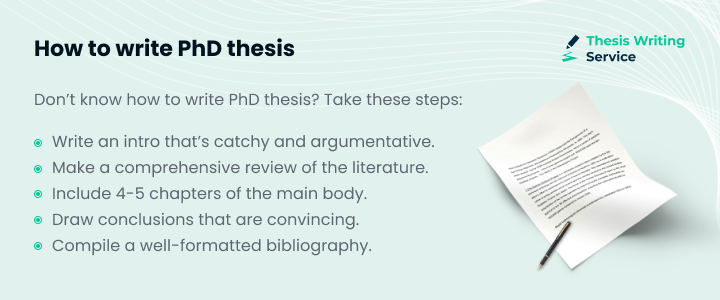 how to write phd thesis